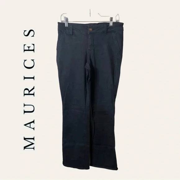 0802. Maurices TROUSERS BLACK IN COLOR SIZE 9/10‎ LONG - Picture 1 of 10